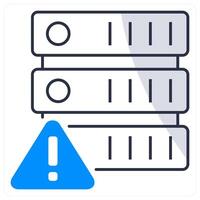 Server Down and server issue icon concept vector