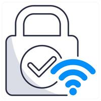 Wireless Security and security icon concept vector