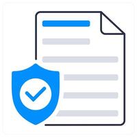 File Security and sheet icon concept vector