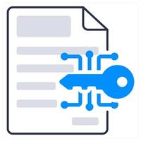 Data Encryption and technical icon concept vector