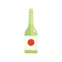 Japanese sake bottle standing up with red circle label vector