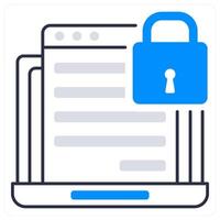 Online Privacy and data security icon concept vector