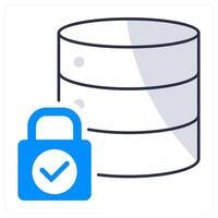 Data Security and cybersecurity icon concept vector