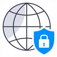 Network Security and internet security icon concept vector