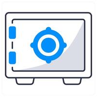 Crypto Vault and digital wallet icon concept vector