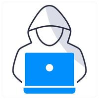 Hacker and cracker icon concept vector