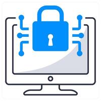Cyber Security and data security icon concept vector