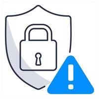 Security Warning and security icon concept vector
