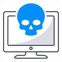 Cyber Attack and cyber icon concept vector