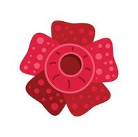 Rafflesia arnoldii flower blooming with five petals vector