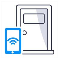 Smart Lock and automation icon concept vector