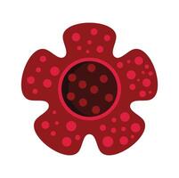 Red virus cell spreading showing infection risk vector