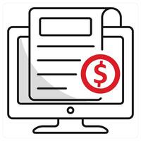 Crypto News and bitcoin icon concept vector