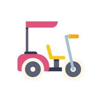Three wheeled vehicle showing pedal car concept vector