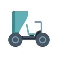 Moon buggy standing on lunar surface for space exploration vector