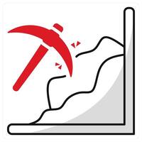 Mining and drill icon concept vector