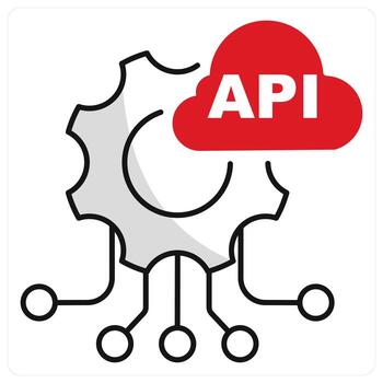 API and software icon concept vector