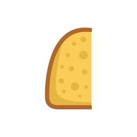 Side view of a bread slice showing the porous texture of the loaf vector