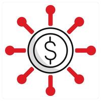 Crowdfunding and funding icon concept vector