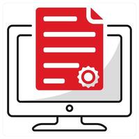 Digital Contract and document icon concept vector
