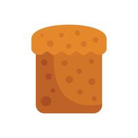 Freshly baked bread loaf with a golden crust on white background vector