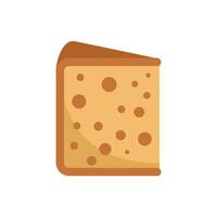 Piece of swiss cheese with holes isolated on white background vector