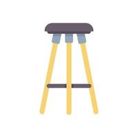 Tall bar stool with round seat and footrest showing minimalist design vector