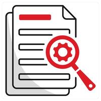 Data and search icon concept vector