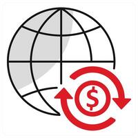 Wire Transfer and transfer icon concept vector