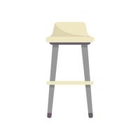 Modern bar stool standing on white background vector