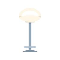 Modern round bar stool standing tall on white background vector