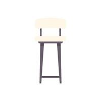 Modern bar stool standing on white background vector