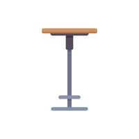 Modern round bar table standing on one leg vector