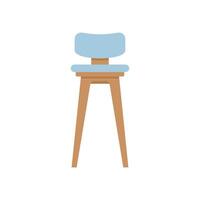 Modern bar stool standing on white background vector