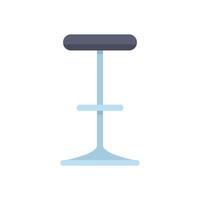Modern bar stool standing on one leg with footrest and round seat vector