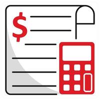 Financial Report and report icon concept vector