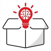 Out of Box and ideas icon concept vector