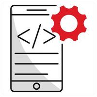 App Development and code icon concept vector