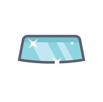Clean and shiny windshield reflecting sunlight vector