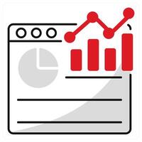 Analytics and data icon concept vector
