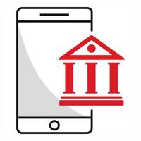 Mobile Banking and banking icon concept vector