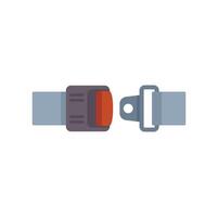 Open seat belt buckle waiting to be fastened for safety vector