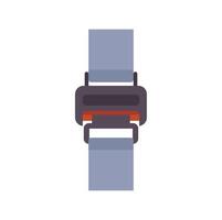 Seat belt buckle fastened protecting from car crash accident vector