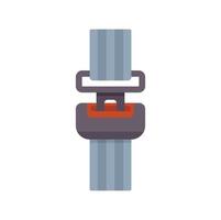 Seat belt buckle fastened keeping passengers safe and secure vector