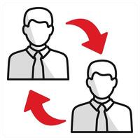 Change Management and strategy icon concept vector