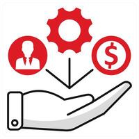 Resource Allocation and resources icon concept vector