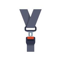 Fastened safety belt protecting from car crash accident vector