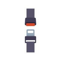 Car seatbelt fastened ensuring safety and security in vehicle vector
