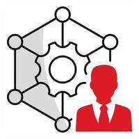Management Skill and decision icon concept vector