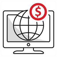 Online Business and digital icon concept vector
